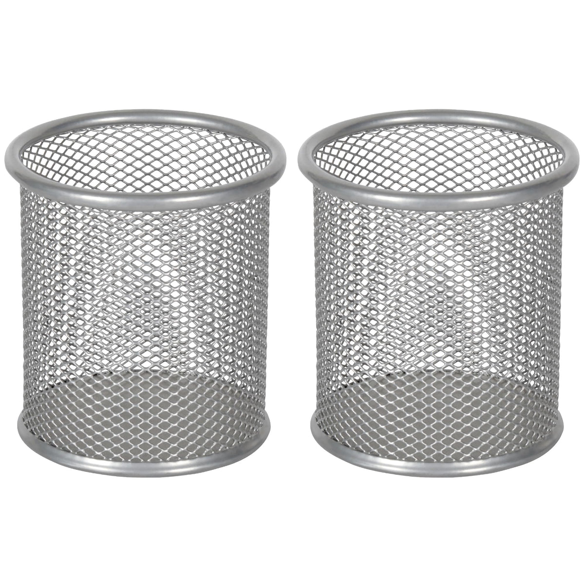 EasyPAG Pencil Holder for Desk, 2 Pack Metal Pen Organizer, Mesh Pencil Cup Organizer for Home, Office, Classroom, School, Black