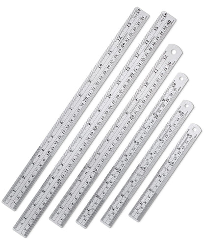 Mr. Pen- Metal Straight Edge Ruler, 3 pcs, 6", 12", 16"