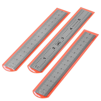 Mr. Pen- Machinist Ruler, 3 Pack, 6 Inch, Stainless Steel Metric & Imperial