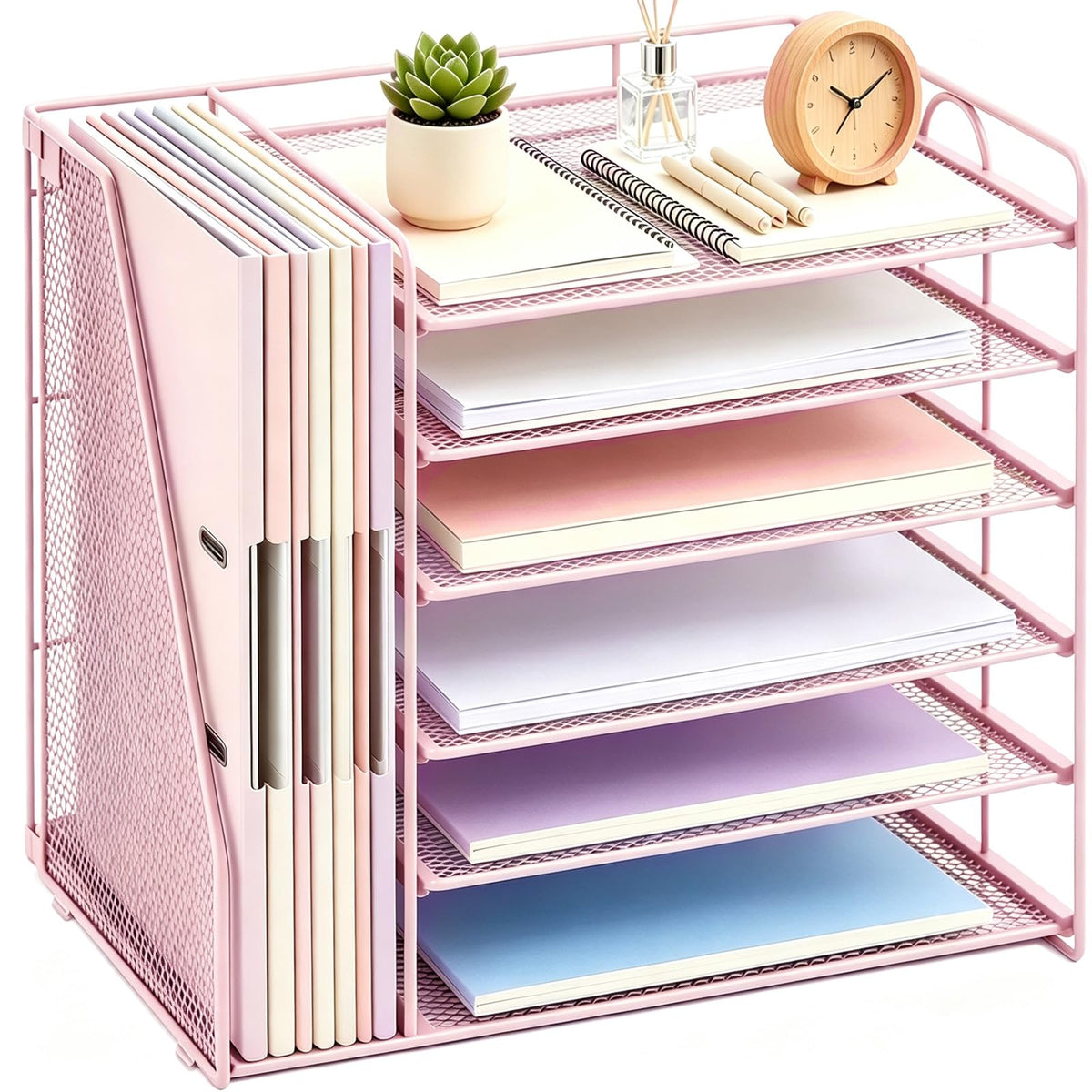 gianotter 4-Tier Paper Organizer With Magazine Holder