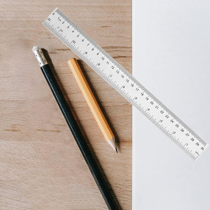 YouOKLight Plastic Ruler 30cm, Clear Ruler,Transparent Ruler 12 inch,Metric Ruler,Ruler 30cm for School,Transparent Straight rulers for Kids,and Office use,Drafting Tools,Measuring Tools,Pack of 2.
