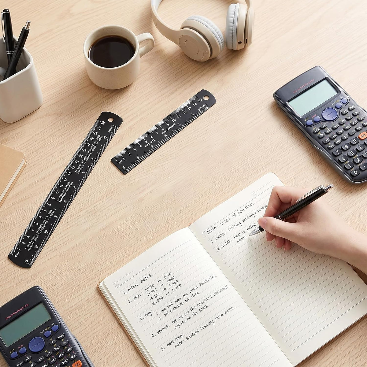 Metal Ruler Kit 12 Inch (30 CM) + 6 Inch (15 CM), Stainless Steel