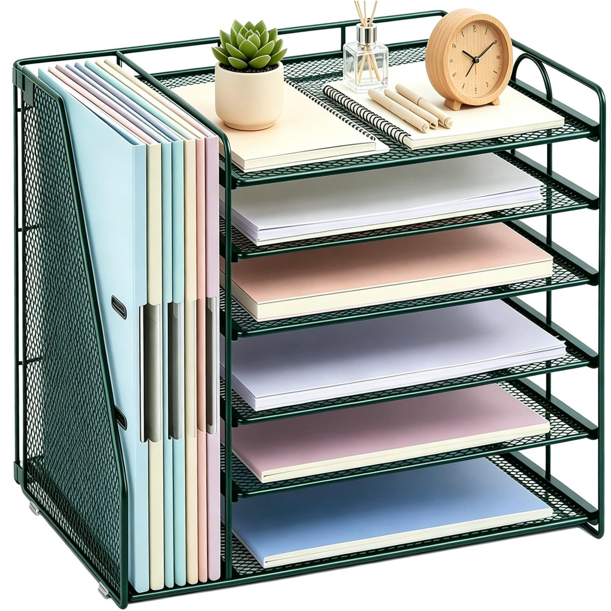 gianotter 4-Tier Paper Organizer With Magazine Holder