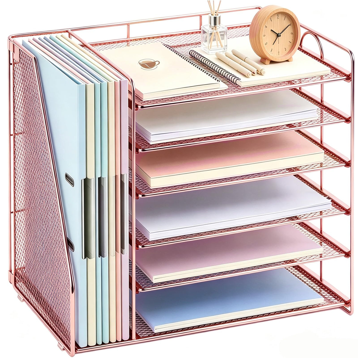 gianotter 4-Tier Paper Organizer With Magazine Holder