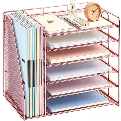 gianotter 4-Tier Paper Organizer With Magazine Holder