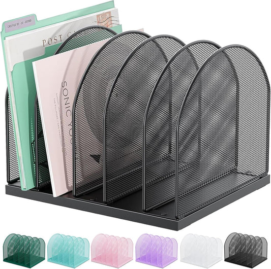 gianotter Desktop File Organizer with 5 Compartments