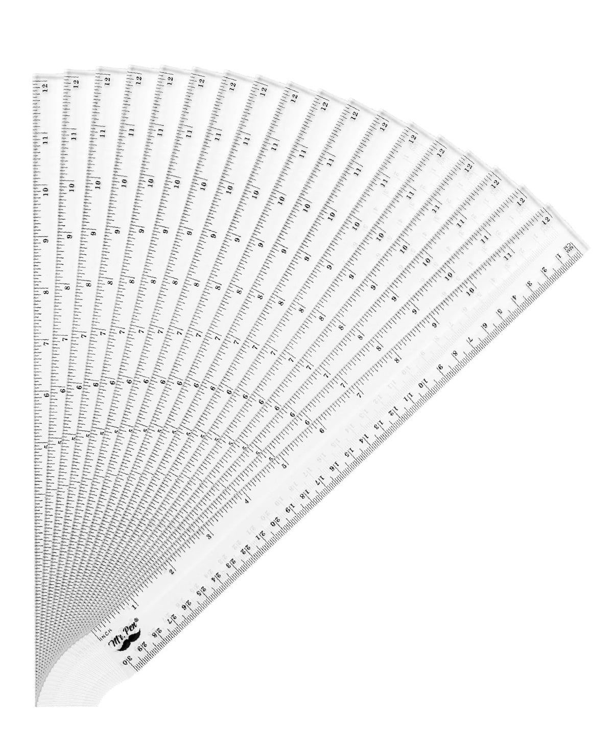Mr. Pen- Plastic Rulers, 6 Inch, 3 Pack, Easy-to-Read Markings