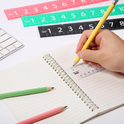 Mr. Pen- Plastic Rulers with Large Numbers, 4 Pack, 12 Inch