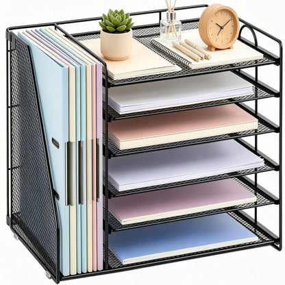 gianotter 4-Tier Paper Organizer With Magazine Holder