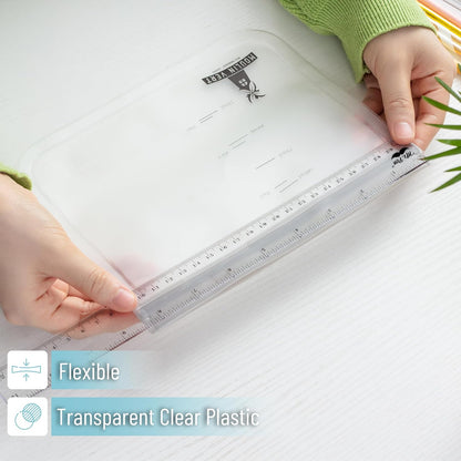 Mr. Pen- Plastic Rulers, 12 Inch, 3 Pack, Easy-to-Read Markings