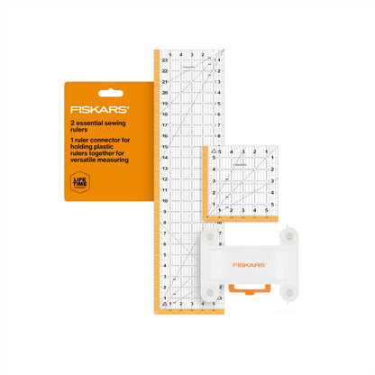 Fiskars 3" x 18" Acrylic Sewing & Quilting Ruler with Gridlines, Clear