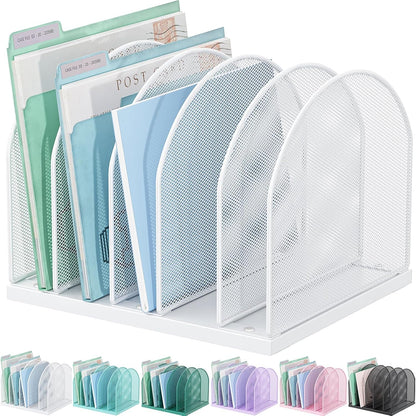 gianotter Desktop File Organizer with 5 Compartments