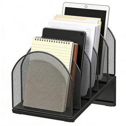 gianotter Desktop File Organizer with 5 Compartments