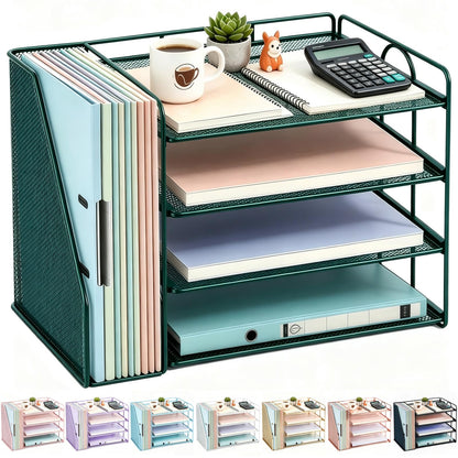 gianotter 4-Tier Paper Organizer With Magazine Holder