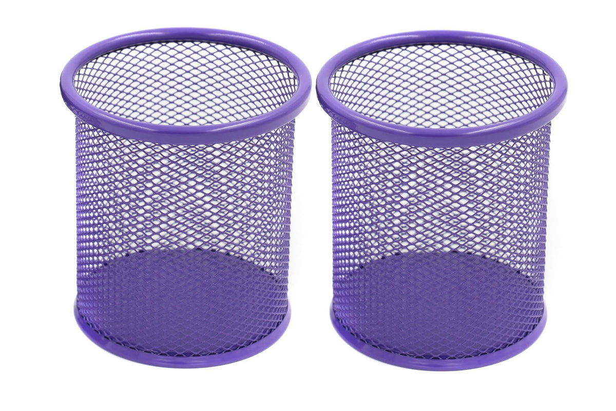 EasyPAG Pencil Holder for Desk, 2 Pack Metal Pen Organizer, Mesh Pencil Cup Organizer for Home, Office, Classroom, School, Black