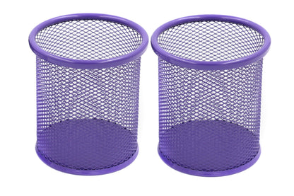 EasyPAG Pencil Holder for Desk, 2 Pack Metal Pen Organizer, Mesh Pencil Cup Organizer for Home, Office, Classroom, School, Black
