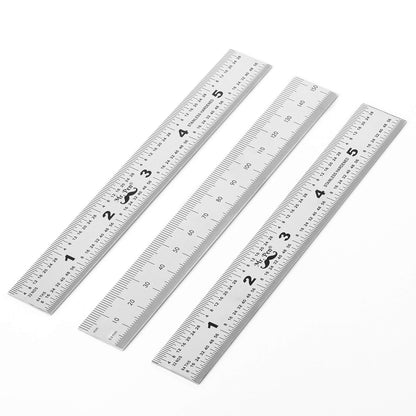 Mr. Pen- Machinist Ruler, 3 Pack, 6 Inch, Stainless Steel Metric & Imperial