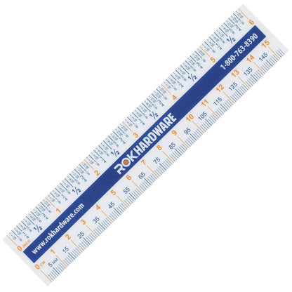Rok 6" Plastic Flexi Ruler, Easy Read English Metric 150mm - ROKRULER