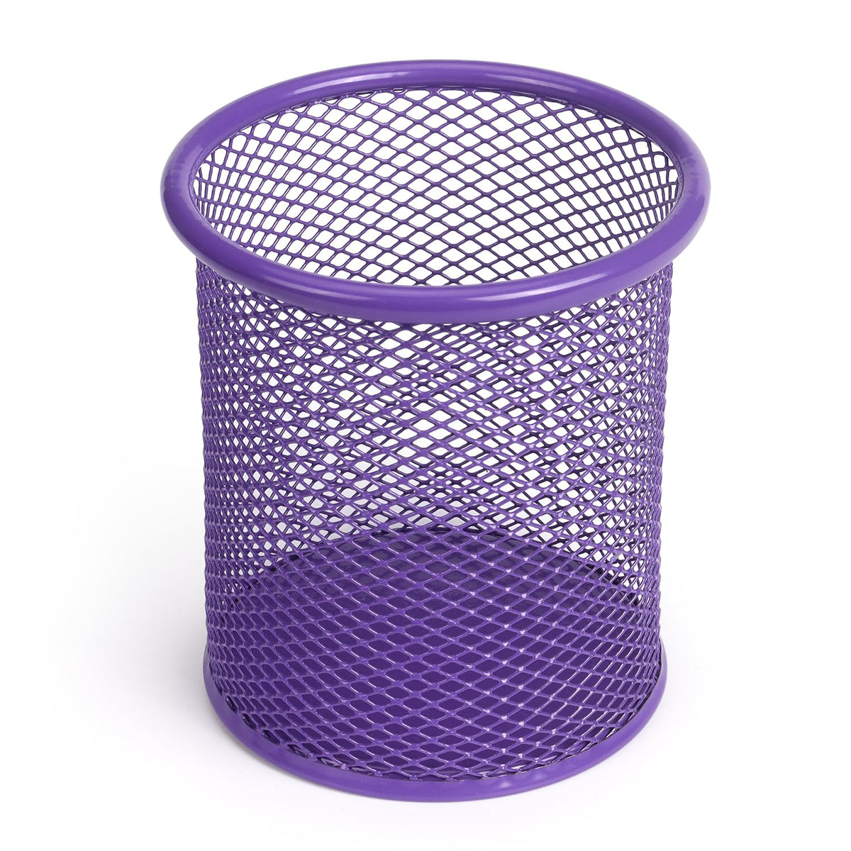 Tamaki Pen Holder Cup for Desk, Wire Mesh Pencil Cup Holder, Purple