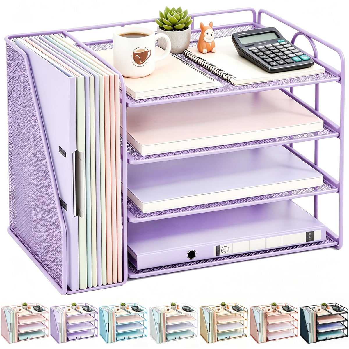gianotter 4-Tier Paper Organizer With Magazine Holder
