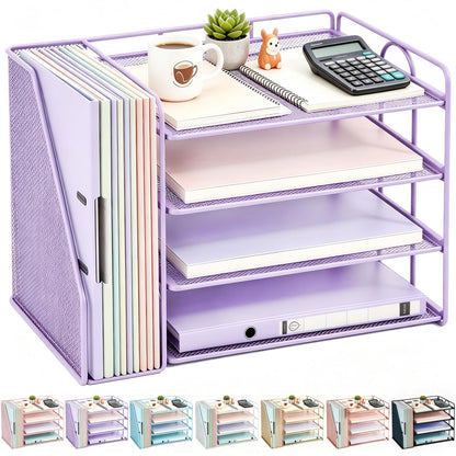 gianotter 4-Tier Paper Organizer With Magazine Holder
