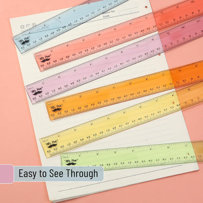 Mr. Pen- Plastic Ruler Set, 6 Pack, 12 Inch, Pastel Colors