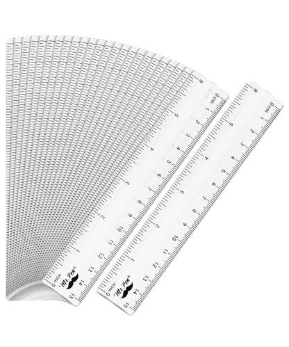 Mr. Pen- Plastic Rulers, 6 Inch, 3 Pack, Easy-to-Read Markings