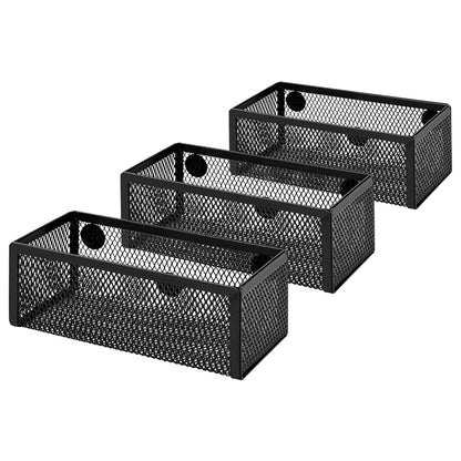 Amazon Basics Wire Mesh Pen Holder, Pencil Cup Desk Organizer for Stationery, Scissors, Office Caddy Storage, 3.7" x 3.3", Black