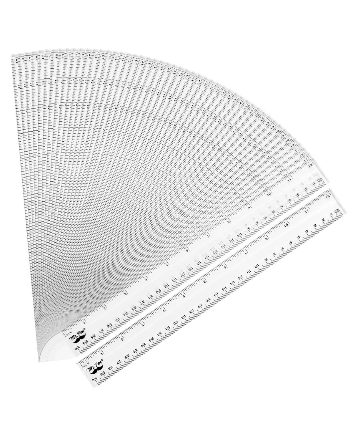 Mr. Pen- Plastic Rulers, 6 Inch, 3 Pack, Easy-to-Read Markings