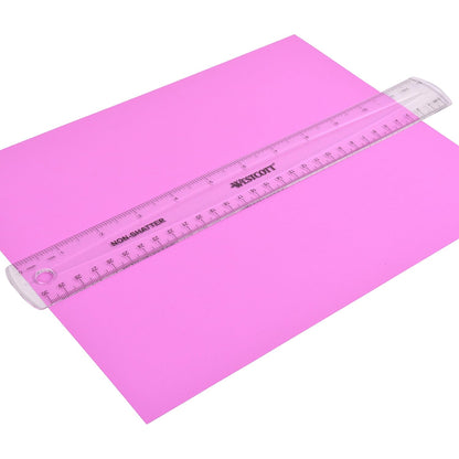 Westcott 12-Inch Flexible Shatterproof Rulers, Flexible Design with Easy-to-Read Markings, for Home, Office, Classroom, Back to School, School Supplies, 4 Pack
