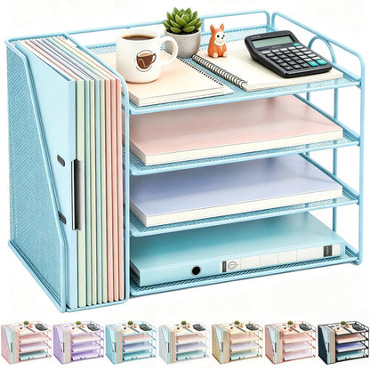 gianotter 4-Tier Paper Organizer With Magazine Holder