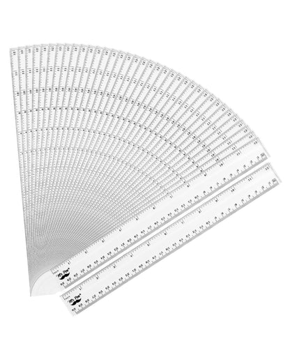 Mr. Pen- Plastic Rulers, 12 Inch, 3 Pack, Easy-to-Read Markings