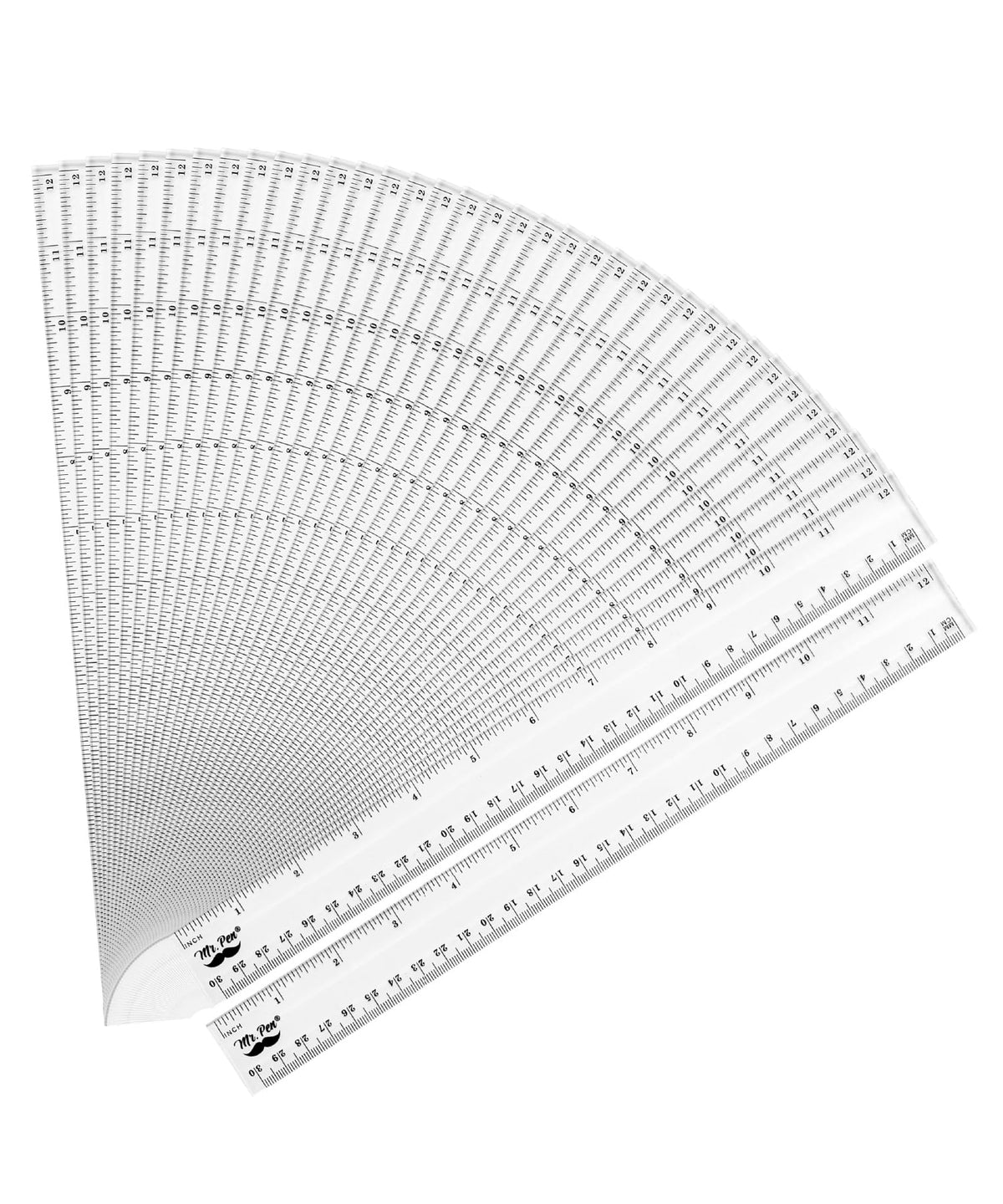 Mr. Pen- Plastic Rulers, 6 Inch, 3 Pack, Easy-to-Read Markings
