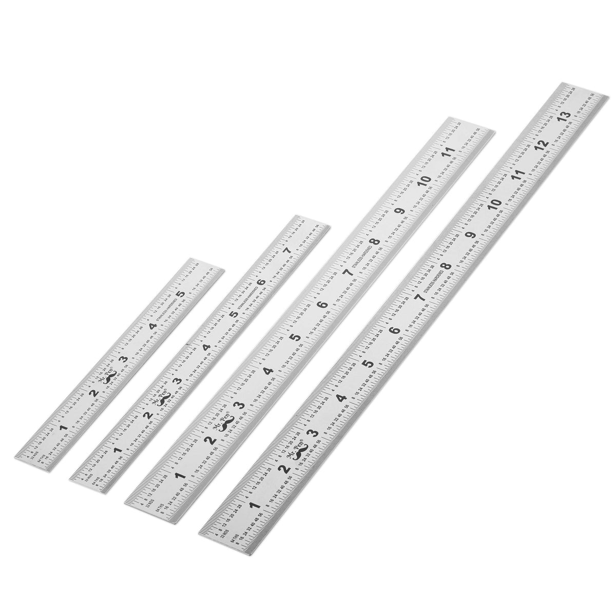 Mr. Pen- Machinist Ruler, 3 Pack, 6 Inch, Stainless Steel Metric & Imperial