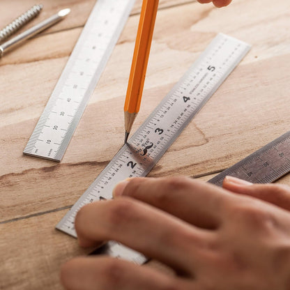 Mr. Pen- Machinist Ruler, 3 Pack, 6 Inch, Stainless Steel Metric & Imperial