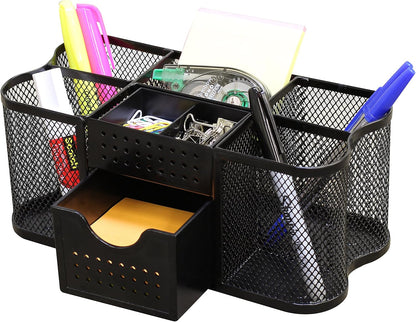 Deco Brothers Desk Organizers Pen Holder Office Caddy Storage, Black