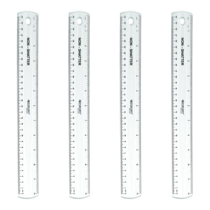 Westcott 16024 Jeweltone Plastic Ruler, 12-Inch, Purple