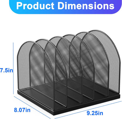 gianotter Desktop File Organizer with 5 Compartments