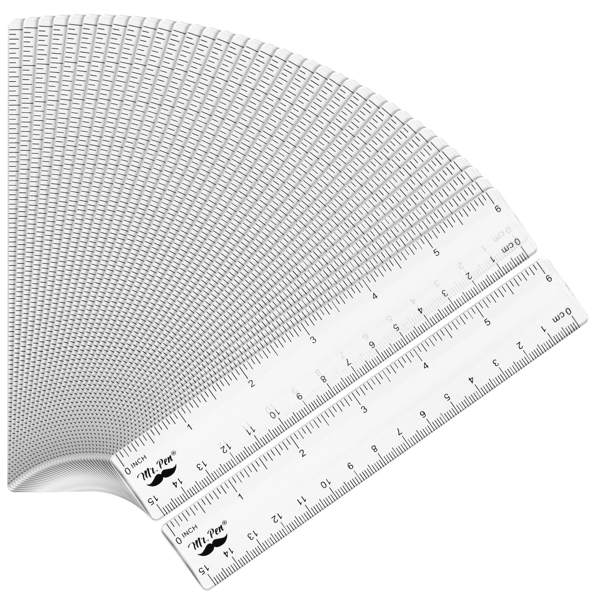 Mr. Pen- Plastic Rulers, 12 Inch, 3 Pack, Easy-to-Read Markings